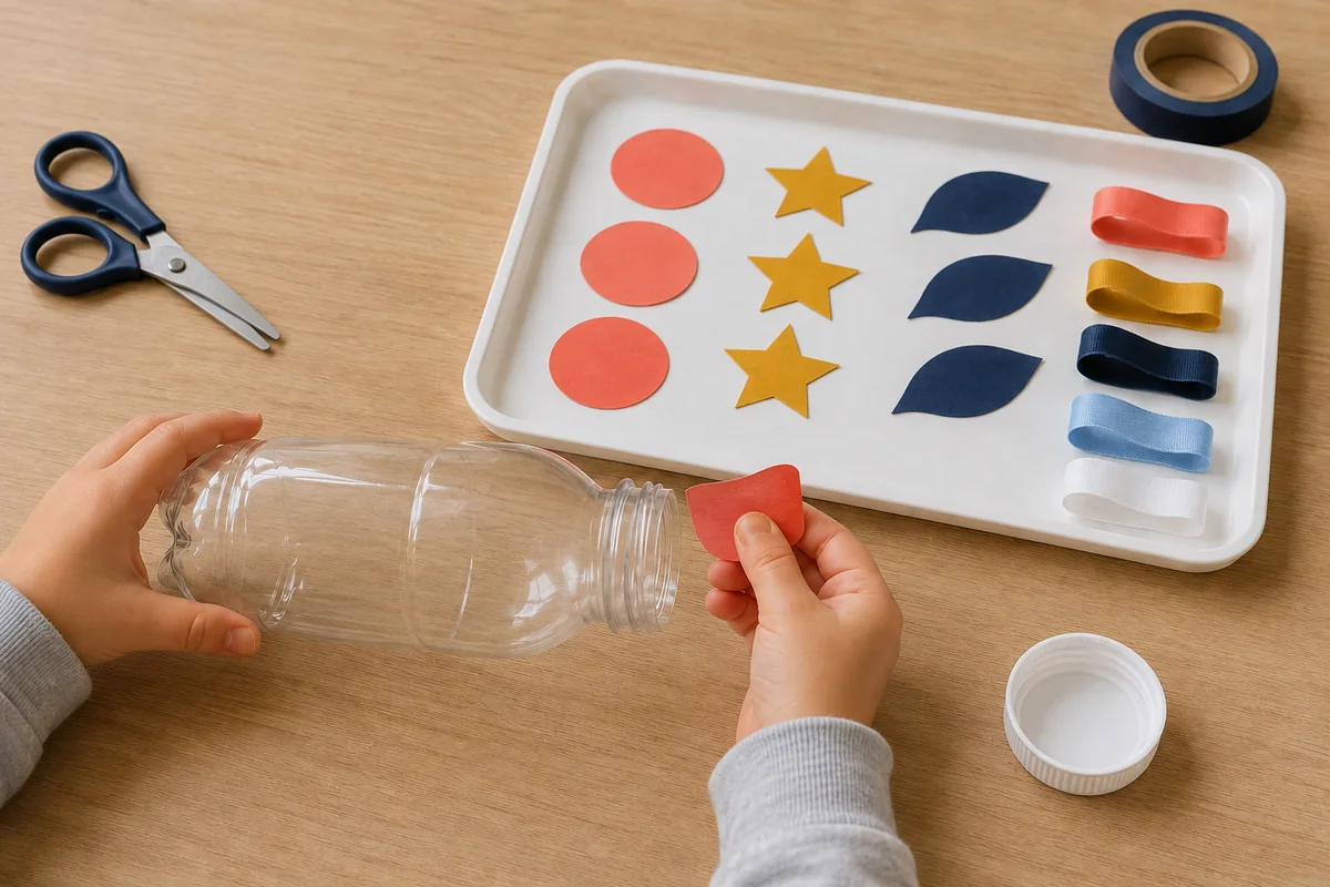 Étape 2 de « Créer une bouteille de retour au calme sèche et scellée » : créer les éléments mobiles.