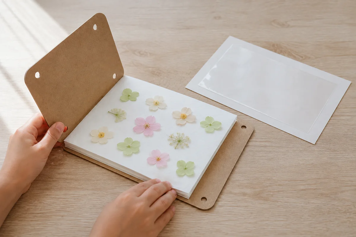 Étape 2 — film transparent ouvert avec marge libre
