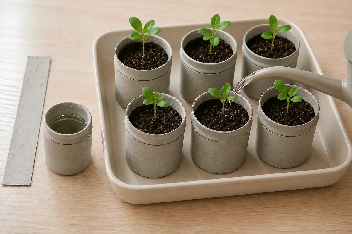 Pots à semis biodégradables en journal