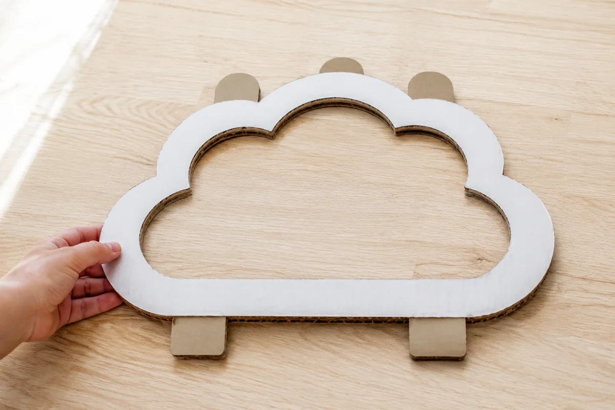 Étape 1 — double cadre en forme de nuage