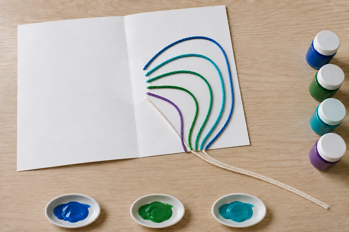 Étape 3 — boucles colorées en éventail