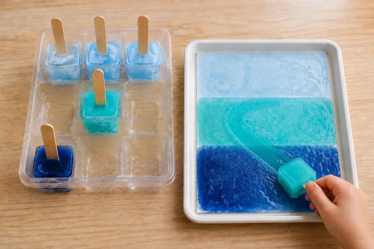 Étape 4 — courant turquoise et surface claire