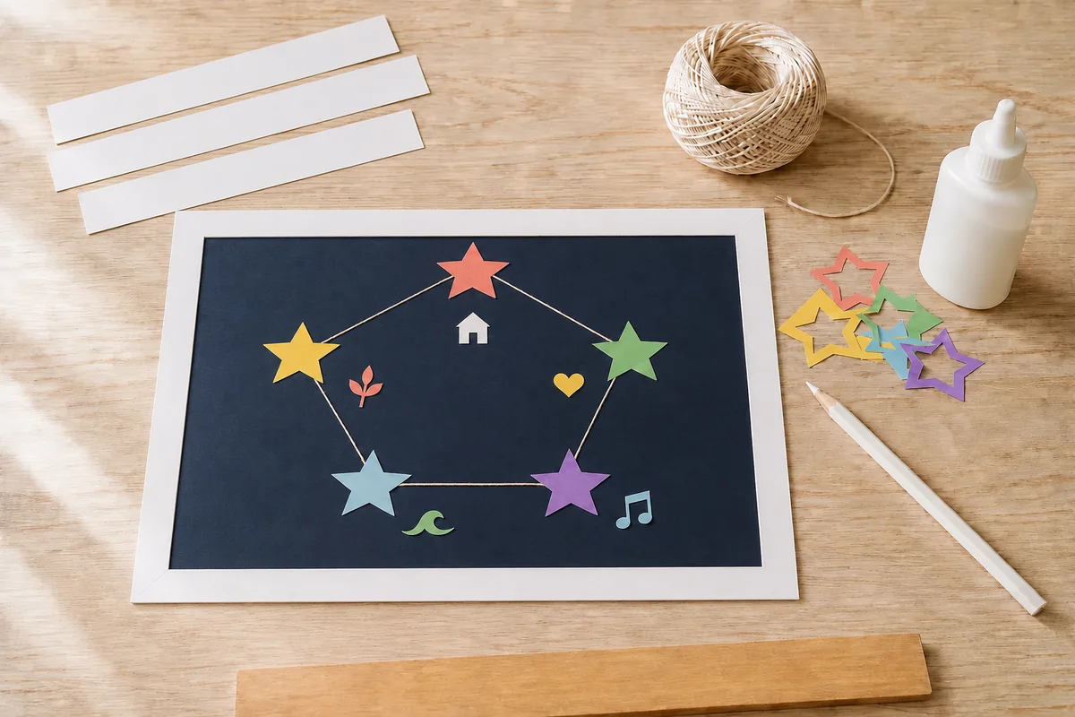 Cadre constellation de ma famille