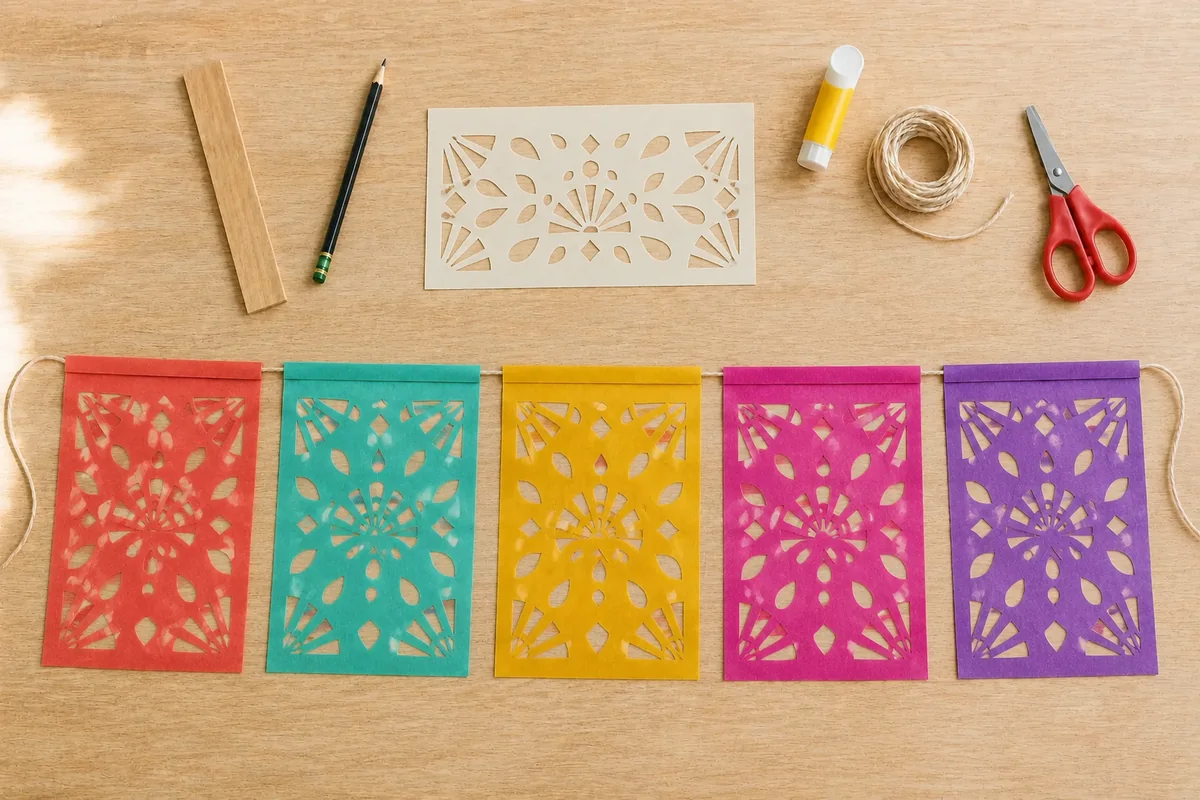 Papel picado mexicain simplifié