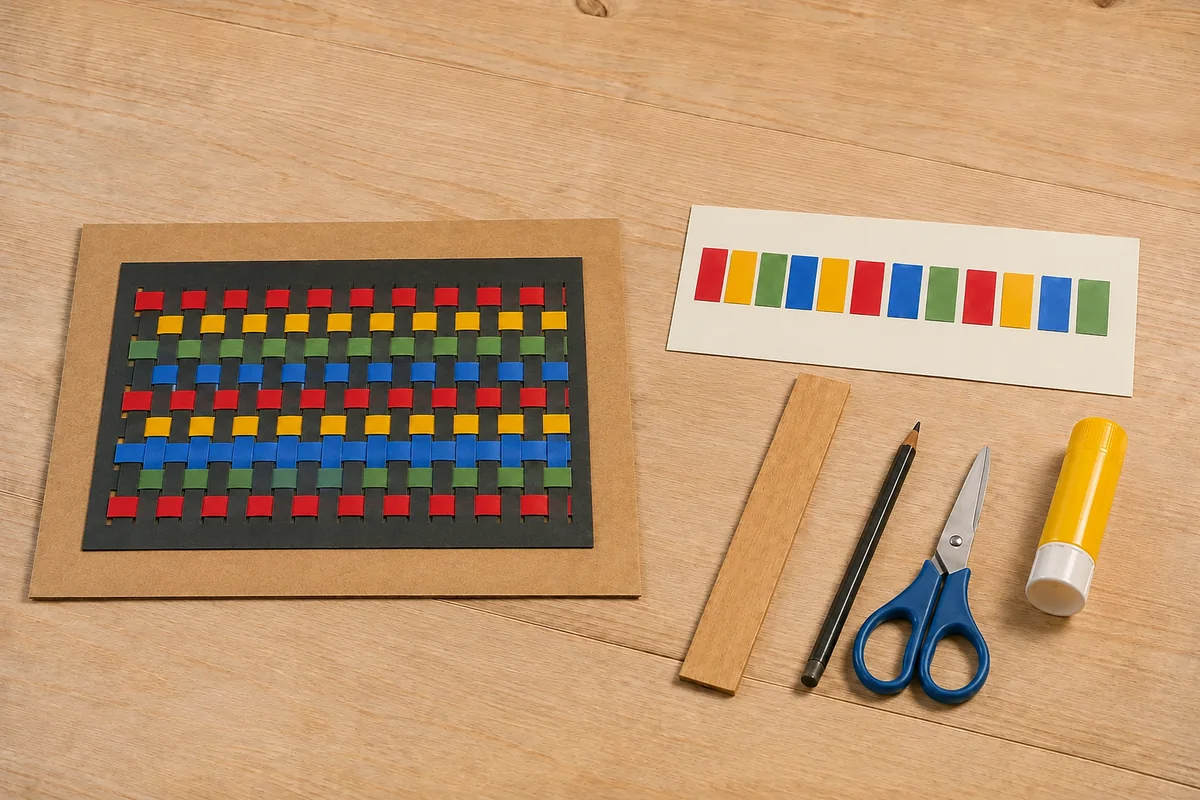 Tissage papier inspiré du kente ghanéen