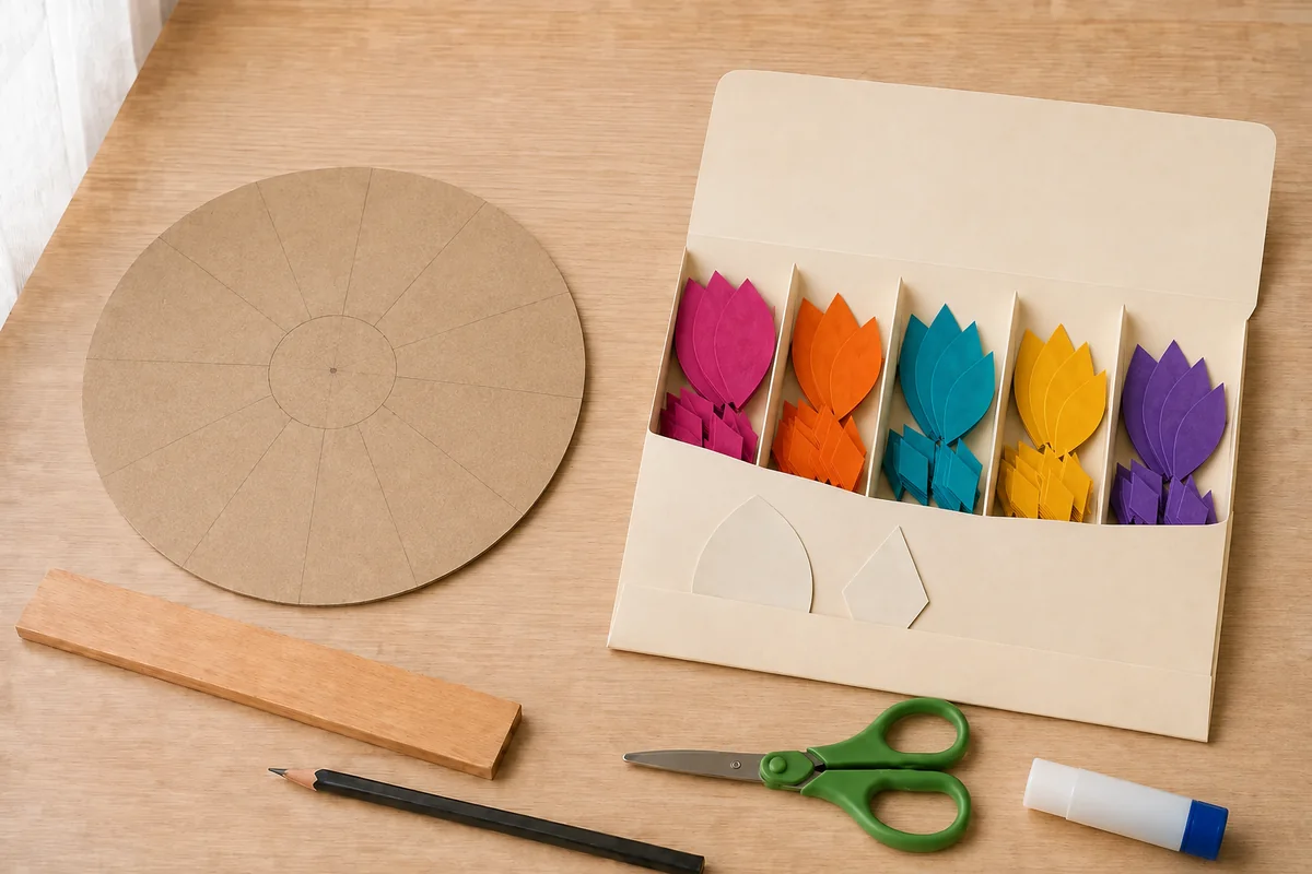 Rangoli réutilisable en mosaïque de papier