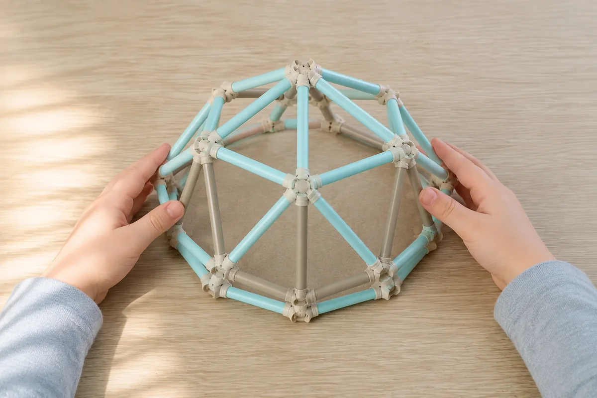 Assembler un mini-dôme géodésique avec des pailles en papier