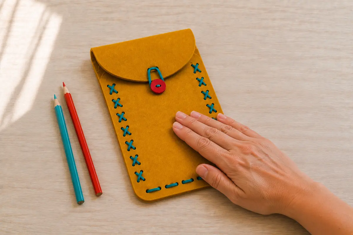 Créer une trousse en feutrine sans couture avec un laçage