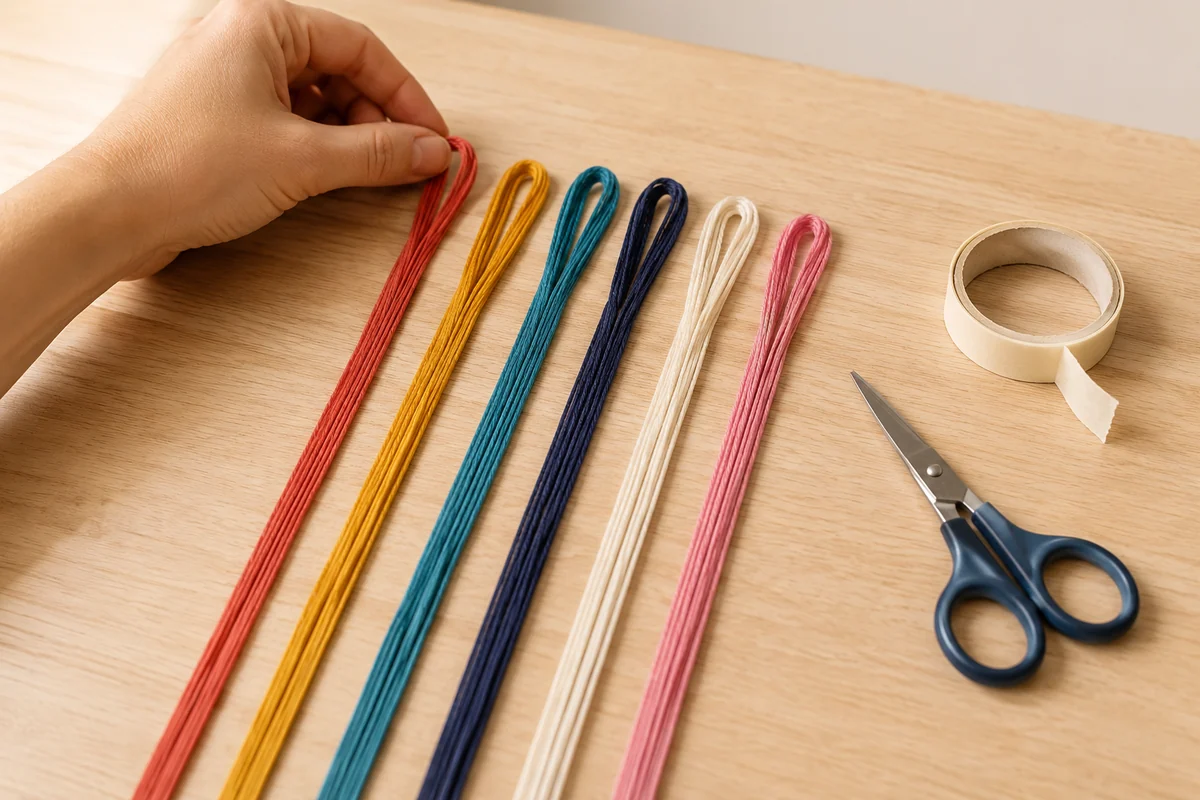 Étape 1 de bracelet brésilien : mesurer et classer les fils