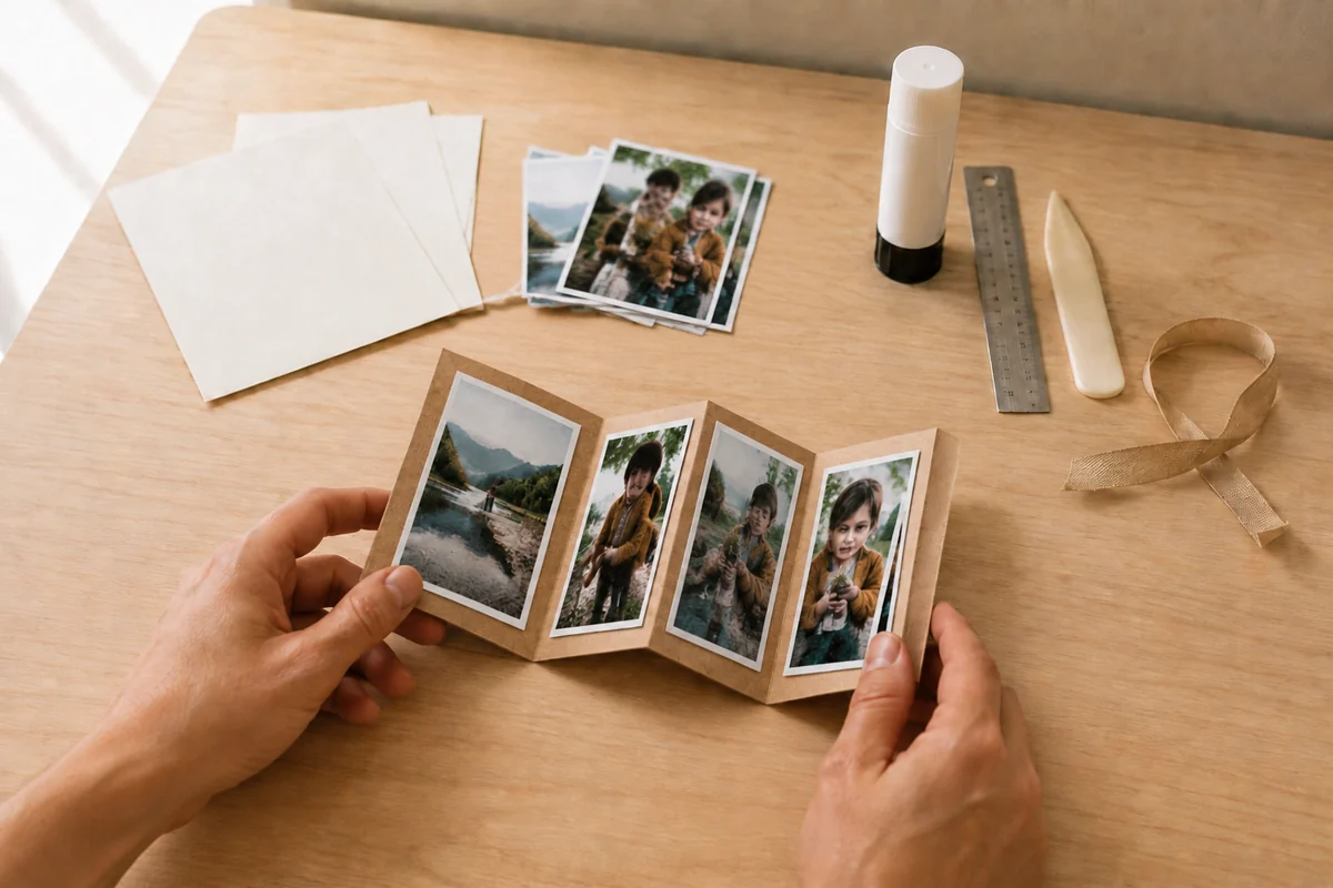 Étape 3 de scrapbooking enfant : positionner les photos
