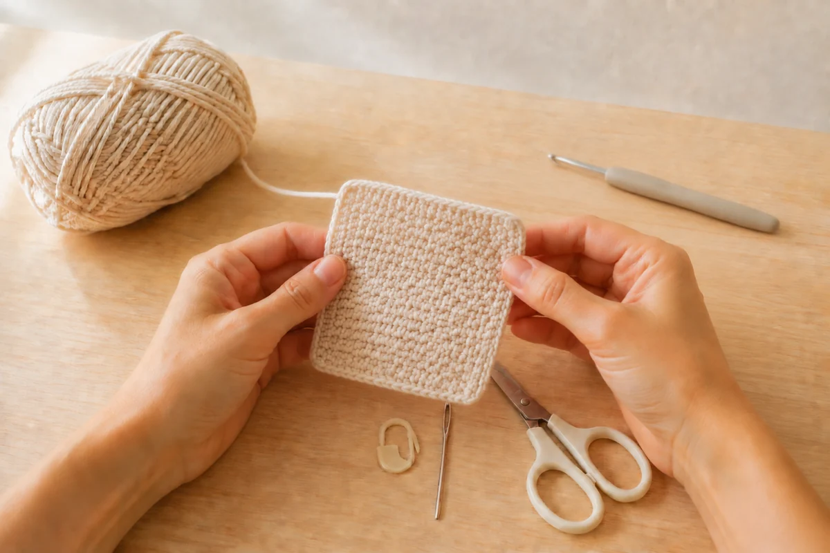 Étape 4 de crochet enfant débutant : régulariser le carré