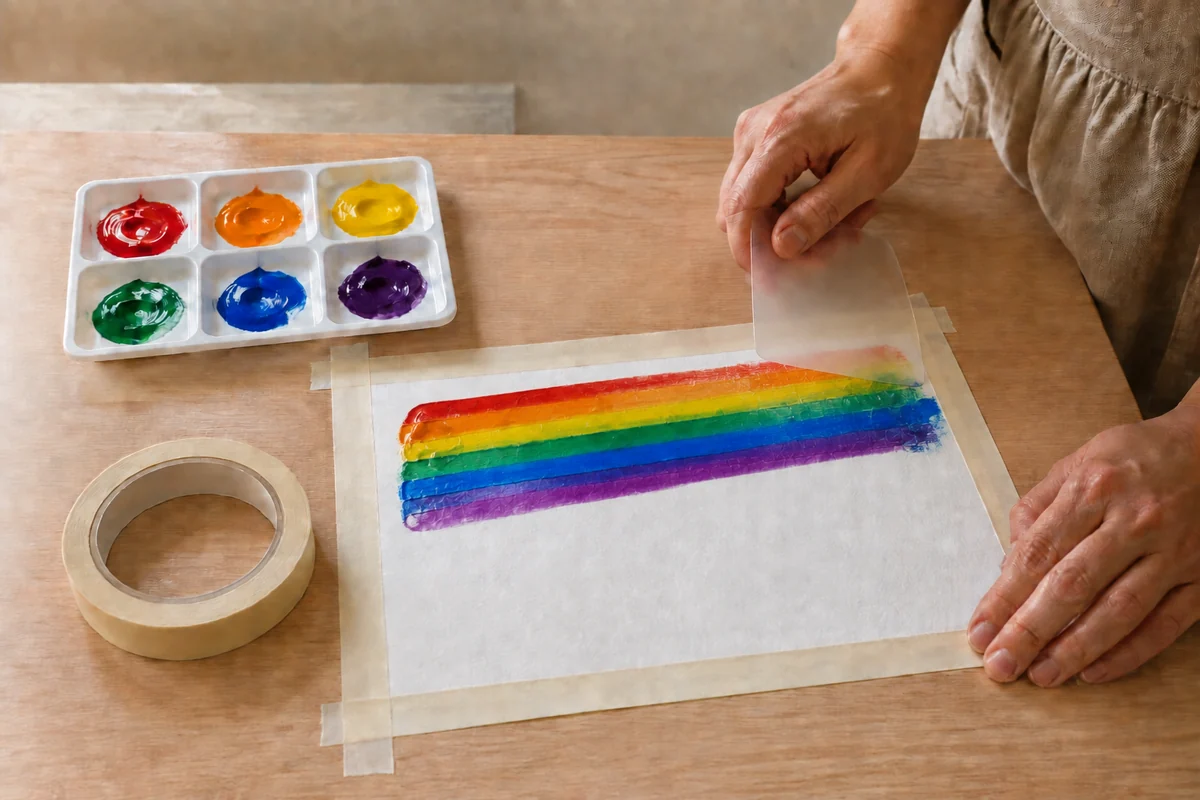 Étape 4 de squeegee painting : ajouter des détails simples