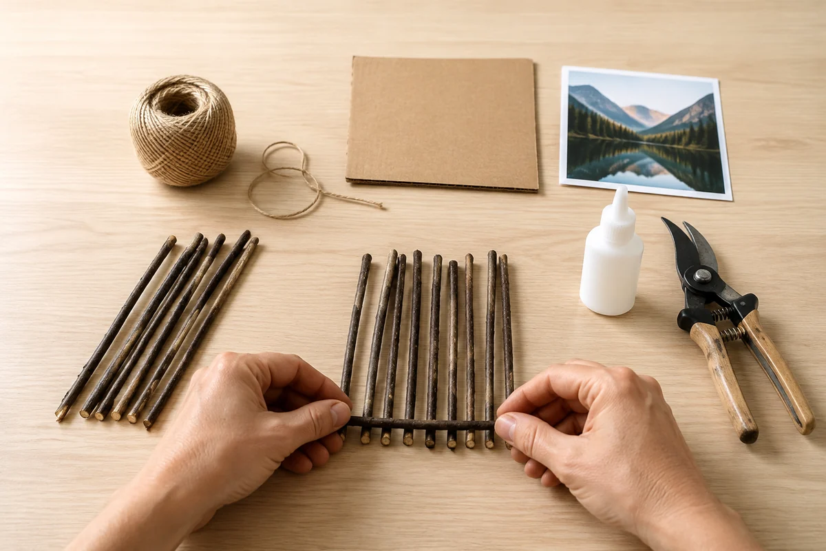 Étape 1 de bricolage brindilles : trier et égaliser les brindilles