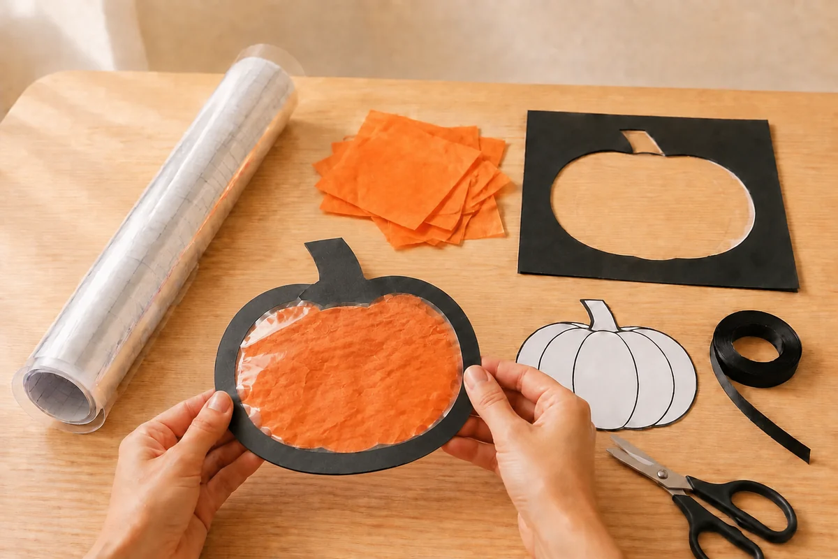Étape 4 de attrape-soleil halloween : refermer et détourer