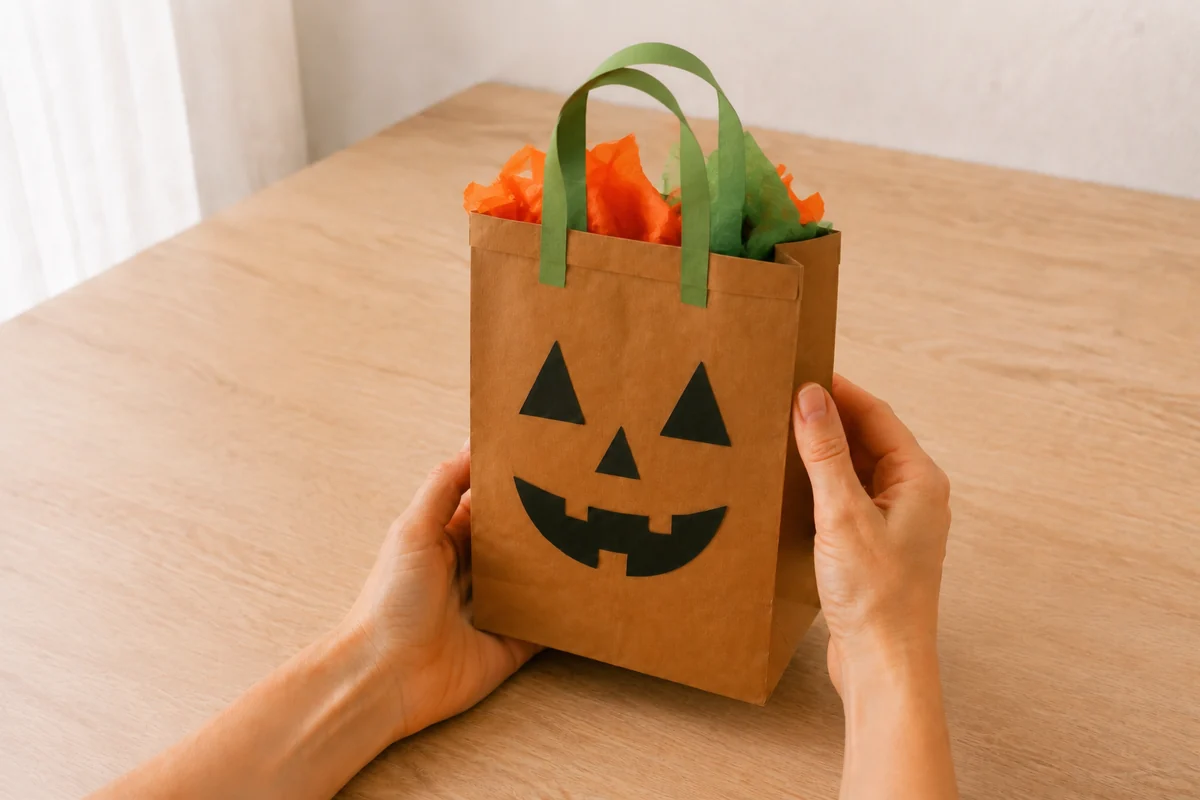 Sac à bonbons Halloween en papier kraft : 10 modèles