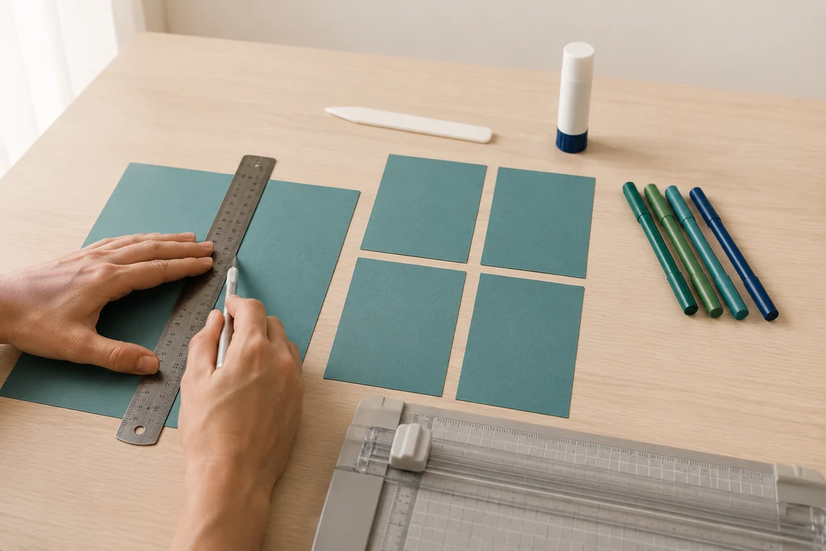 Étape 1 de carte infinie : découper les quatre rectangles