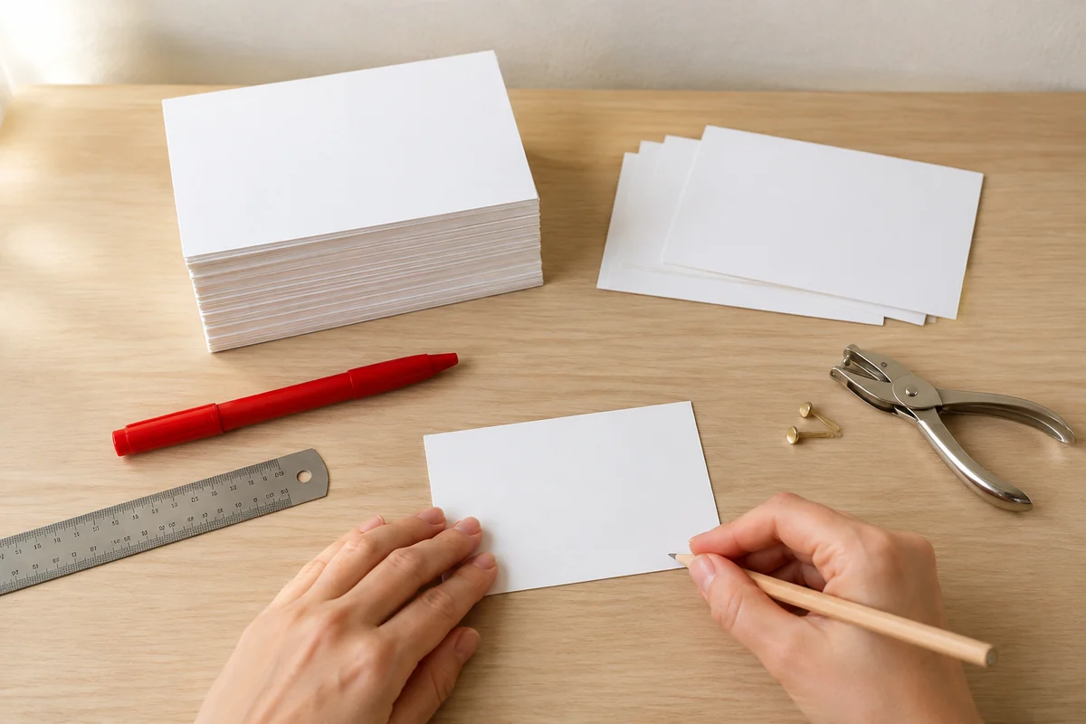 Étape 1 de folioscope enfant : couper et numéroter les cartes