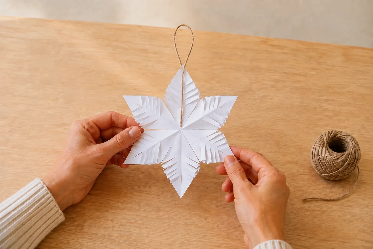 Flocon de neige 3D en papier : 10 modèles faciles