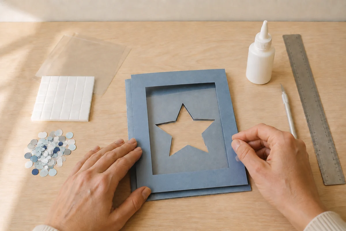Étape 3 de carte shaker diy : créer le cadre épais