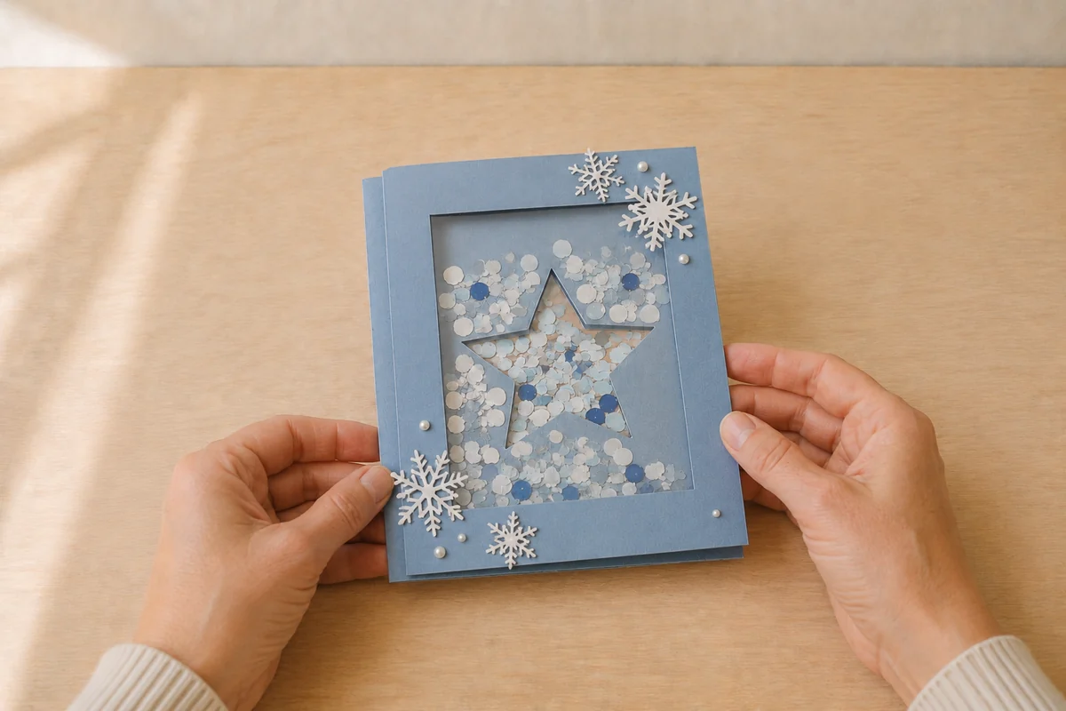 Étape 5 de carte shaker diy : décorer la carte