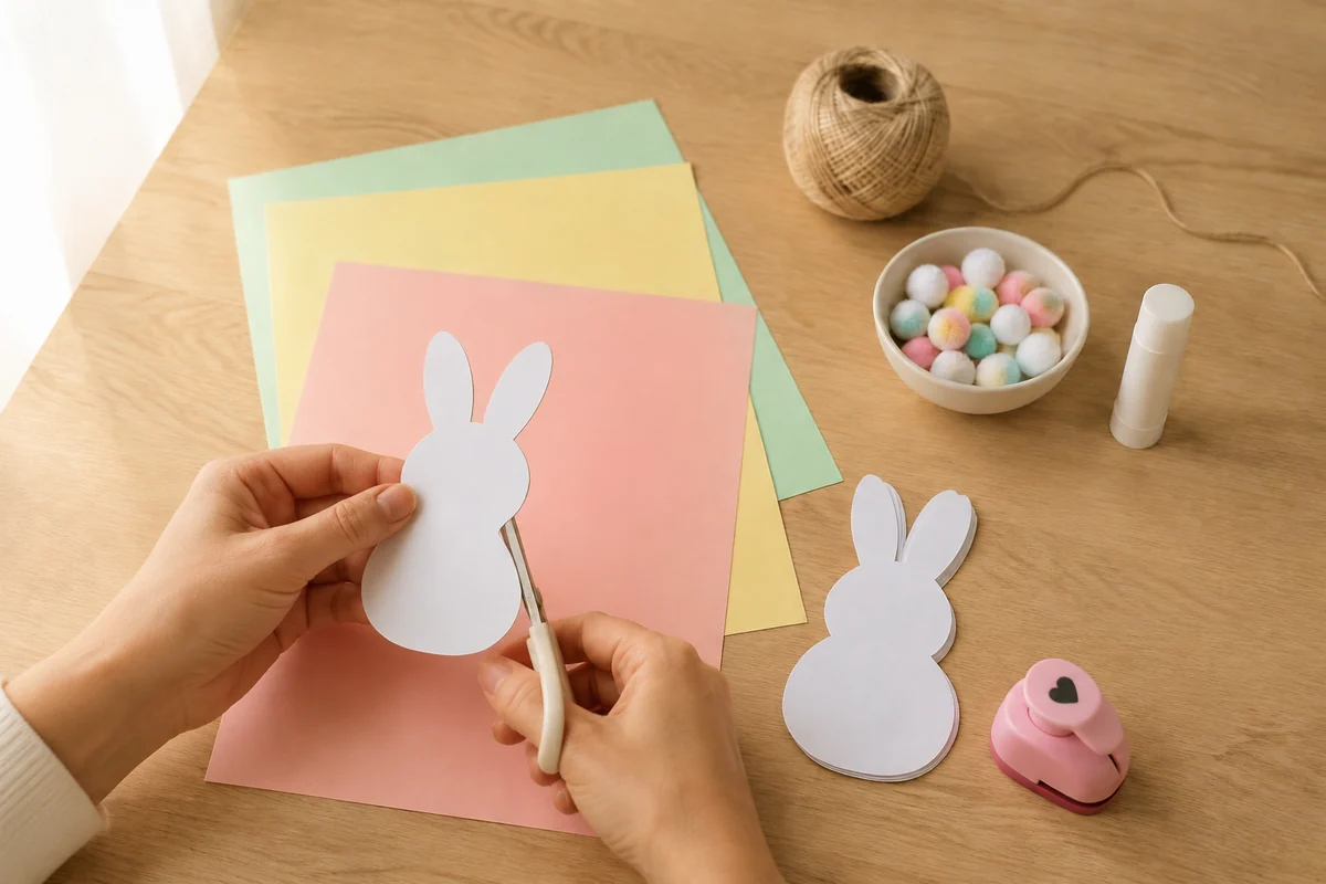 Étape 2 de guirlande de pâques : découper la série