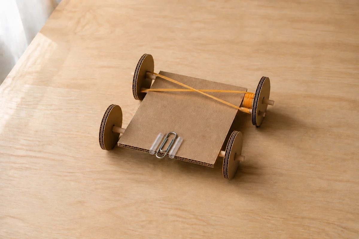 Voiture à élastique : construire un véhicule propulsé