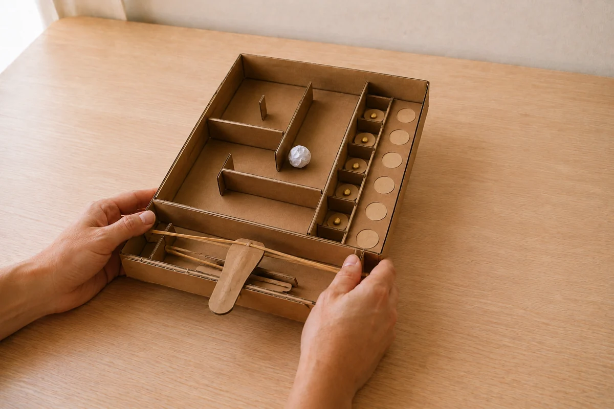 Flipper en carton : fabriquer un mini jeu maison