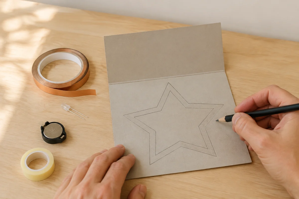Étape 1 de carte lumineuse led : dessiner le circuit