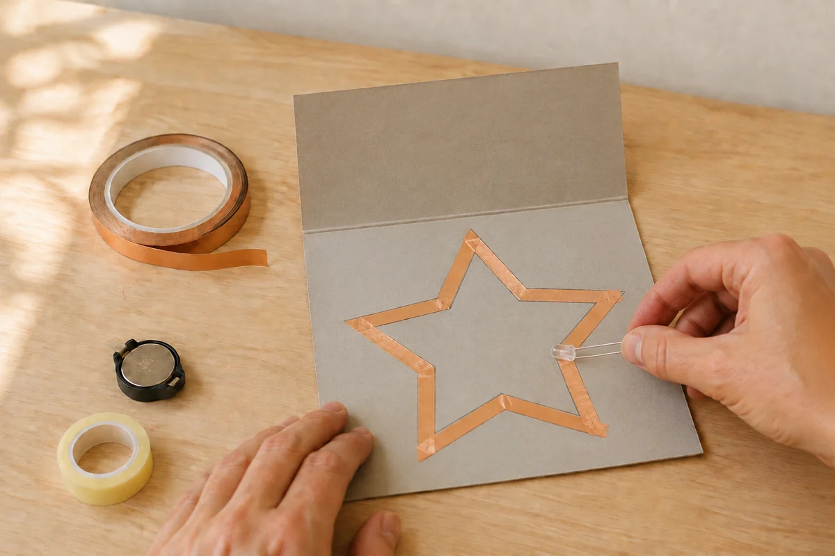 Étape 3 de carte lumineuse led : installer la LED dans le bon sens