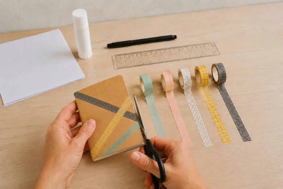 Étape 3 de washi tape enfant : recouper les bords