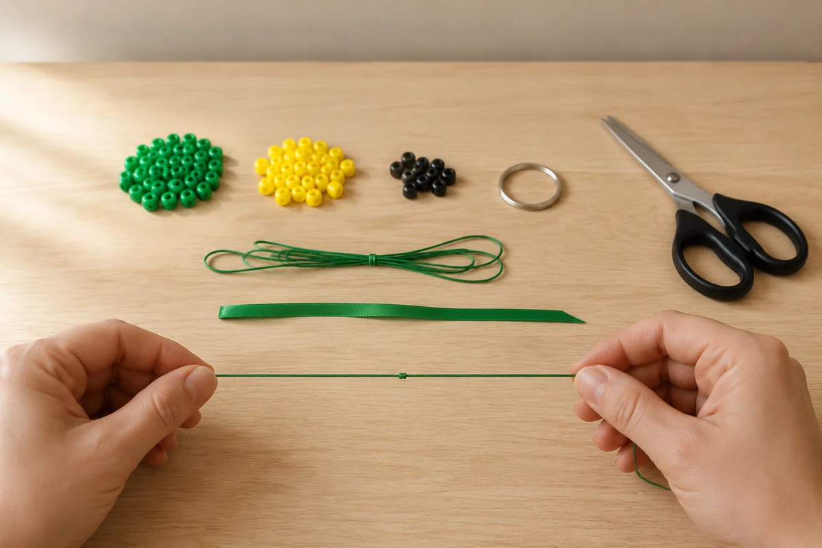 Étape 1 de pony beads : préparer le cordon central