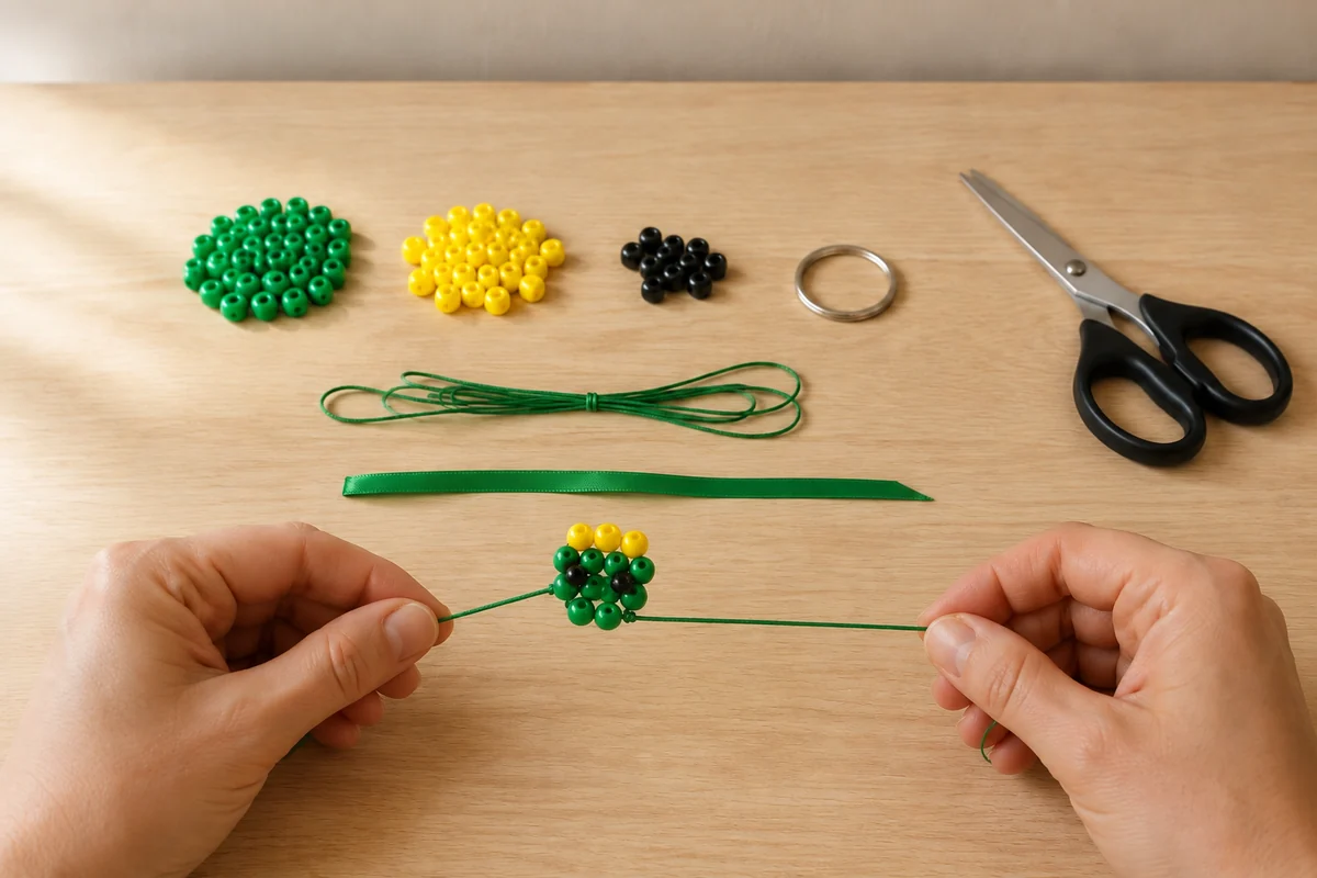 Étape 2 de pony beads : tisser la tête