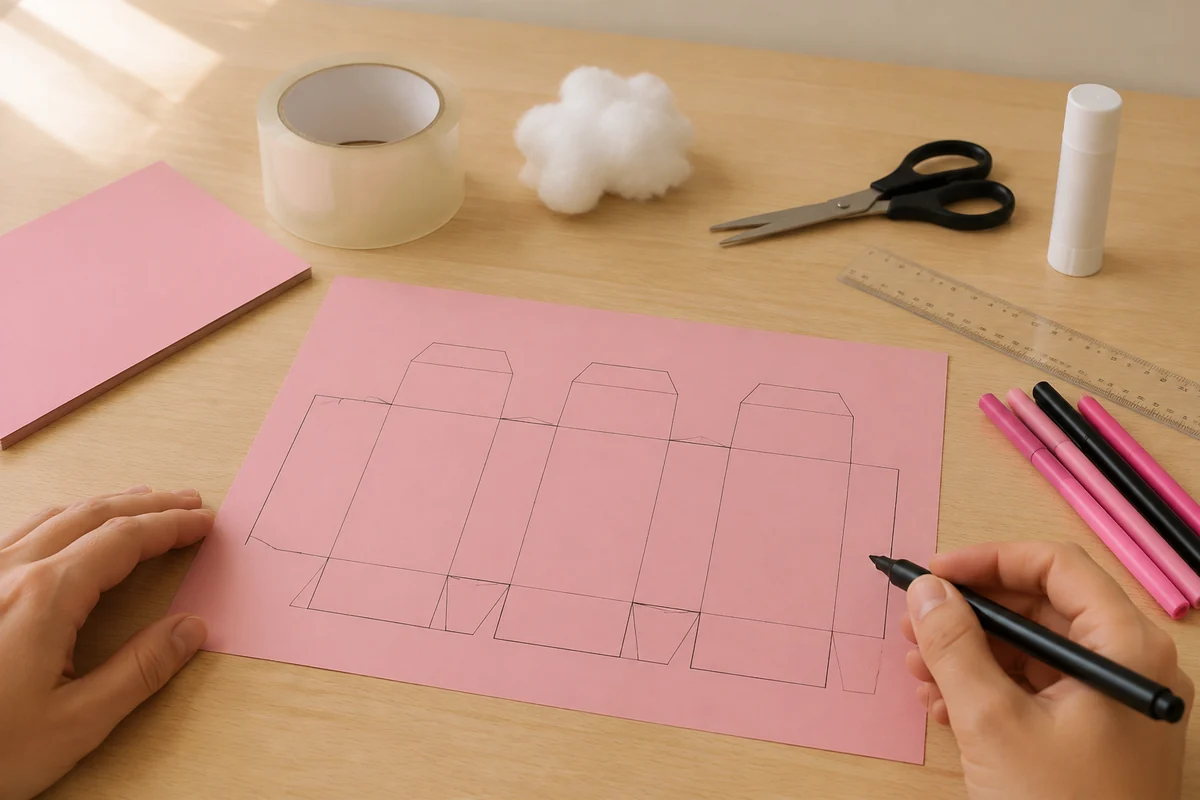 Étape 1 de paper squishy : dessiner le patron