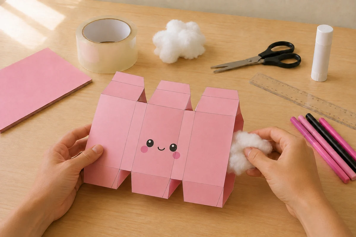 Étape 4 de paper squishy : assembler et rembourrer