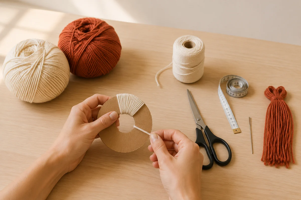 Étape 1 de guirlande de pompons et tassels : fabriquer les pompons