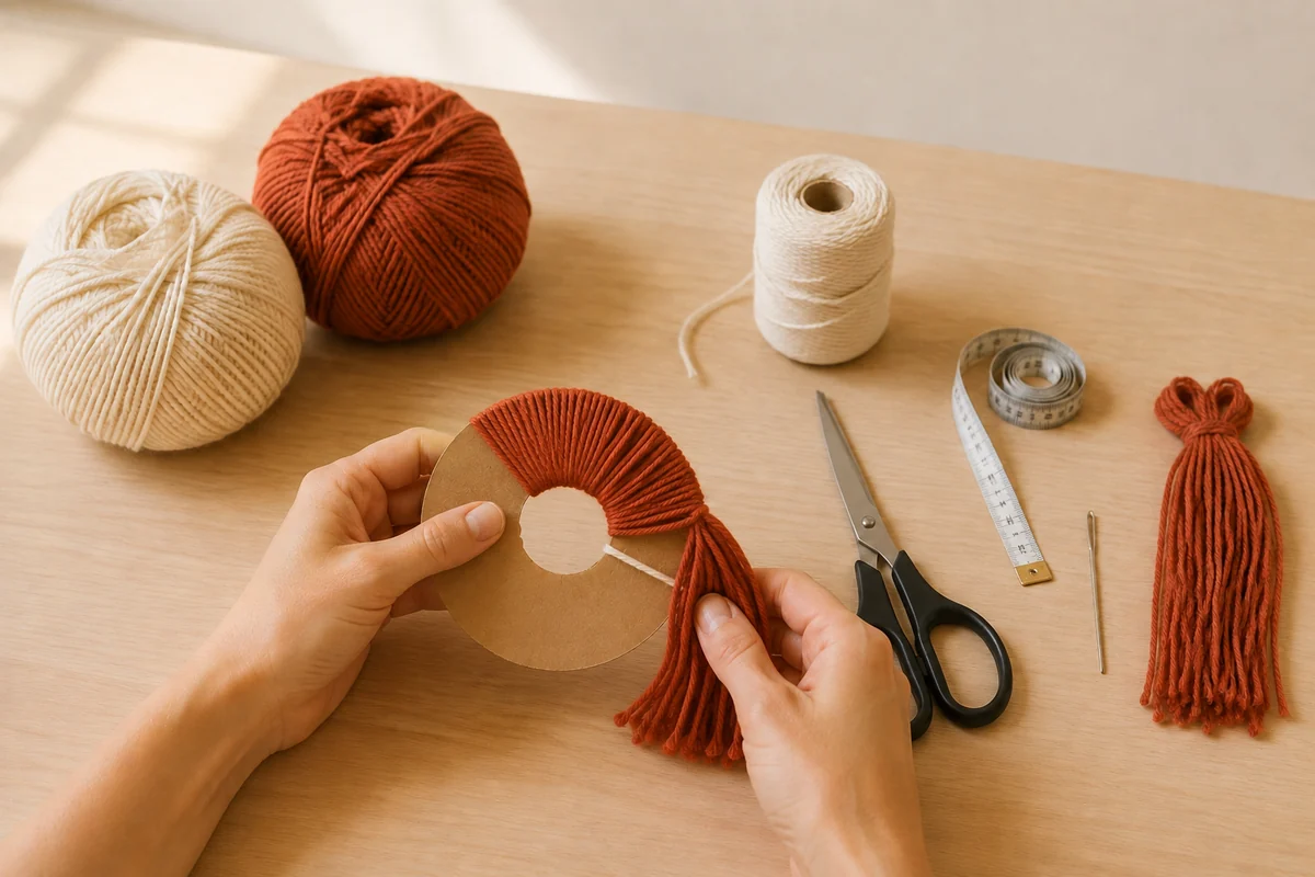 Étape 2 de guirlande de pompons et tassels : créer les tassels