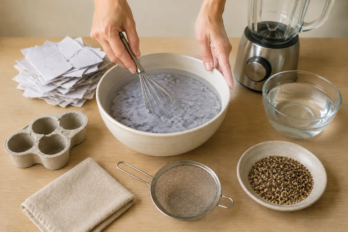 Étape 2 de bombes à graines enfant : mixer la pâte