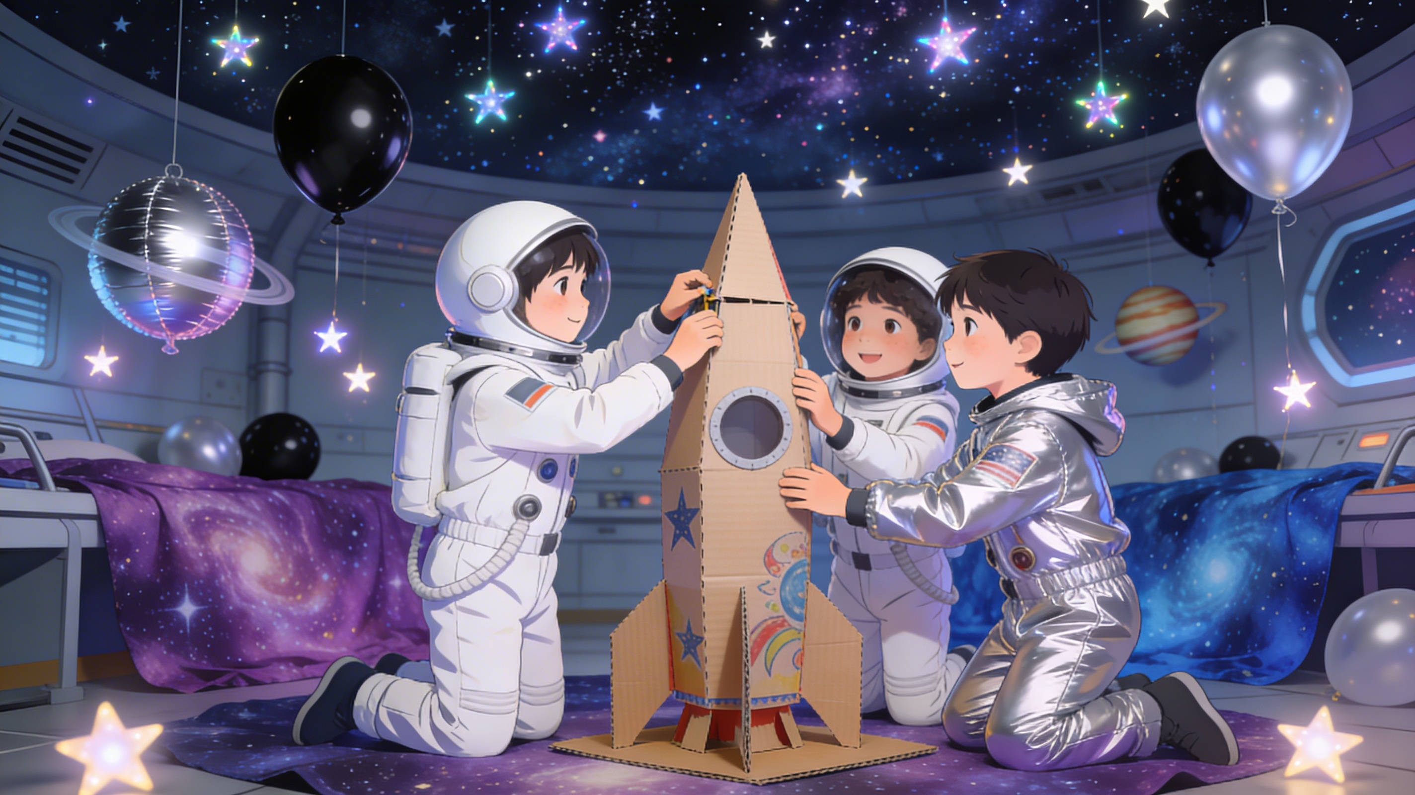 Anniversaire thème espace et astronautes pour enfants