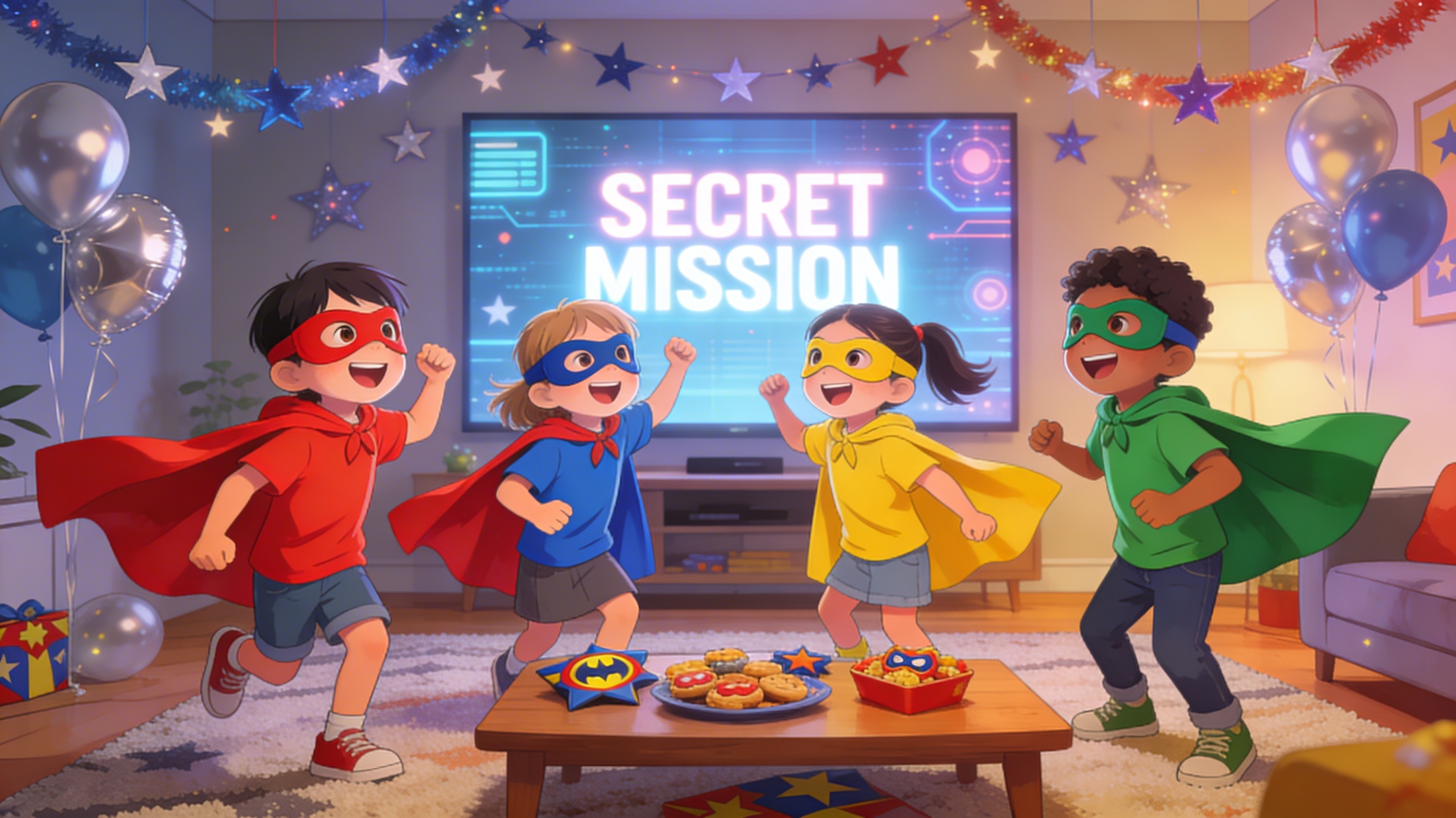 Anniversaire thème super-héros immersif pour enfants en 2026