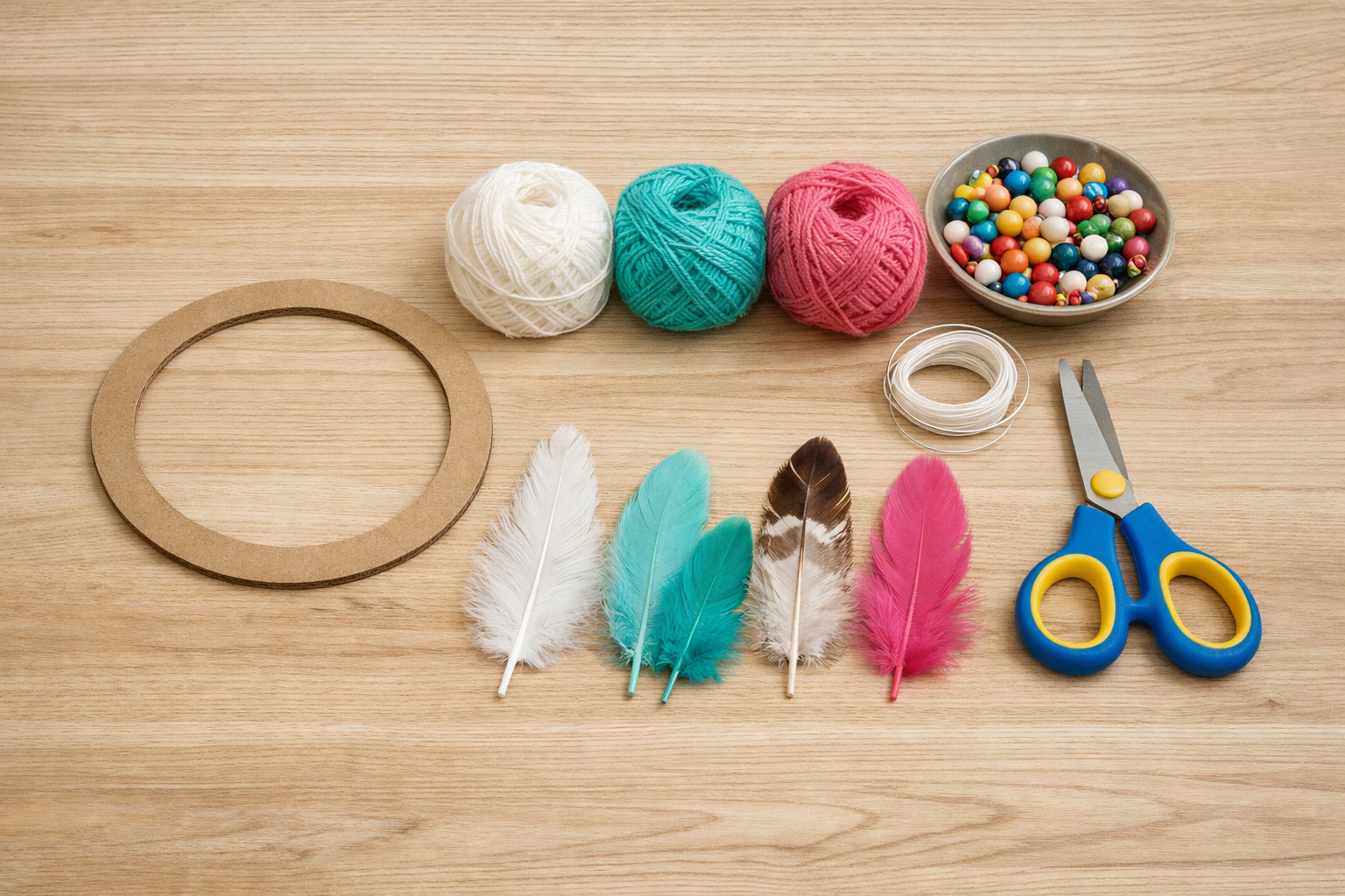 Préparer l'anneau de l'attrape-rêves