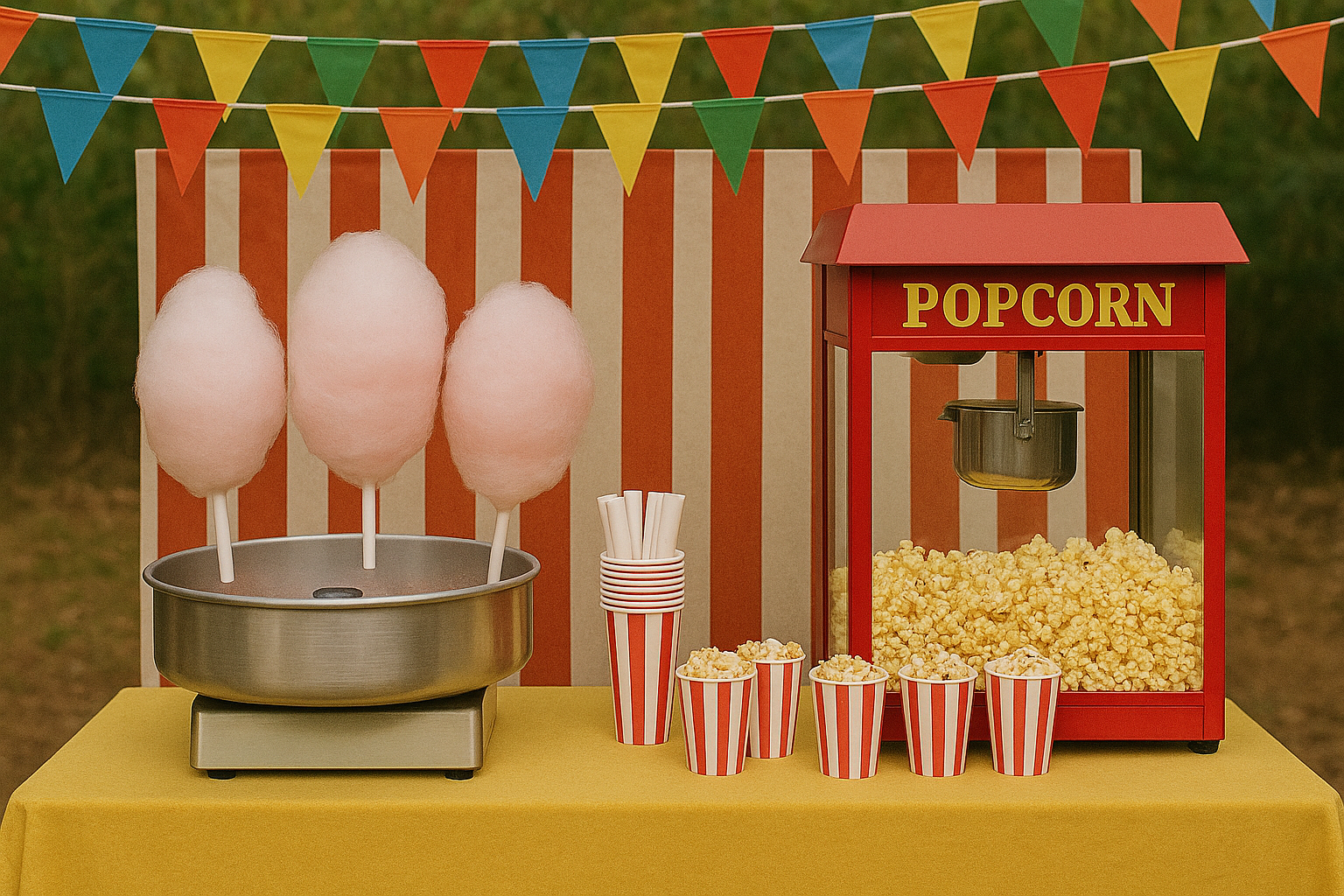 Atelier barbe-à-papa et machine à pop-corn (format paysage)