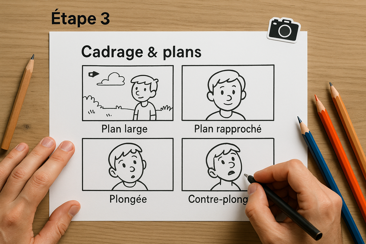 Tutoriel dessin de BD : croquis au crayon puis encrage et couleur