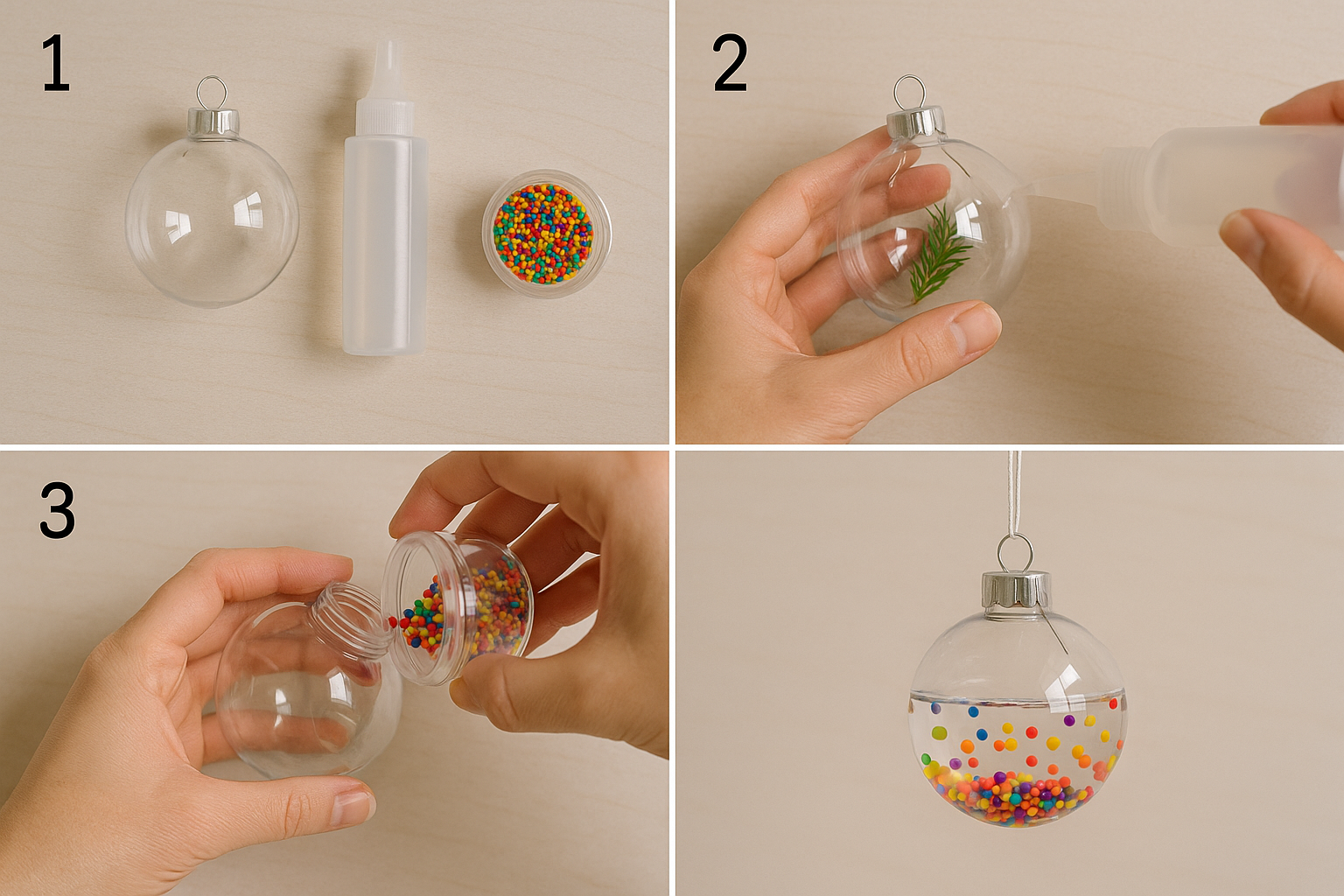 Boule sensorielle pour les tout-petits - étapes