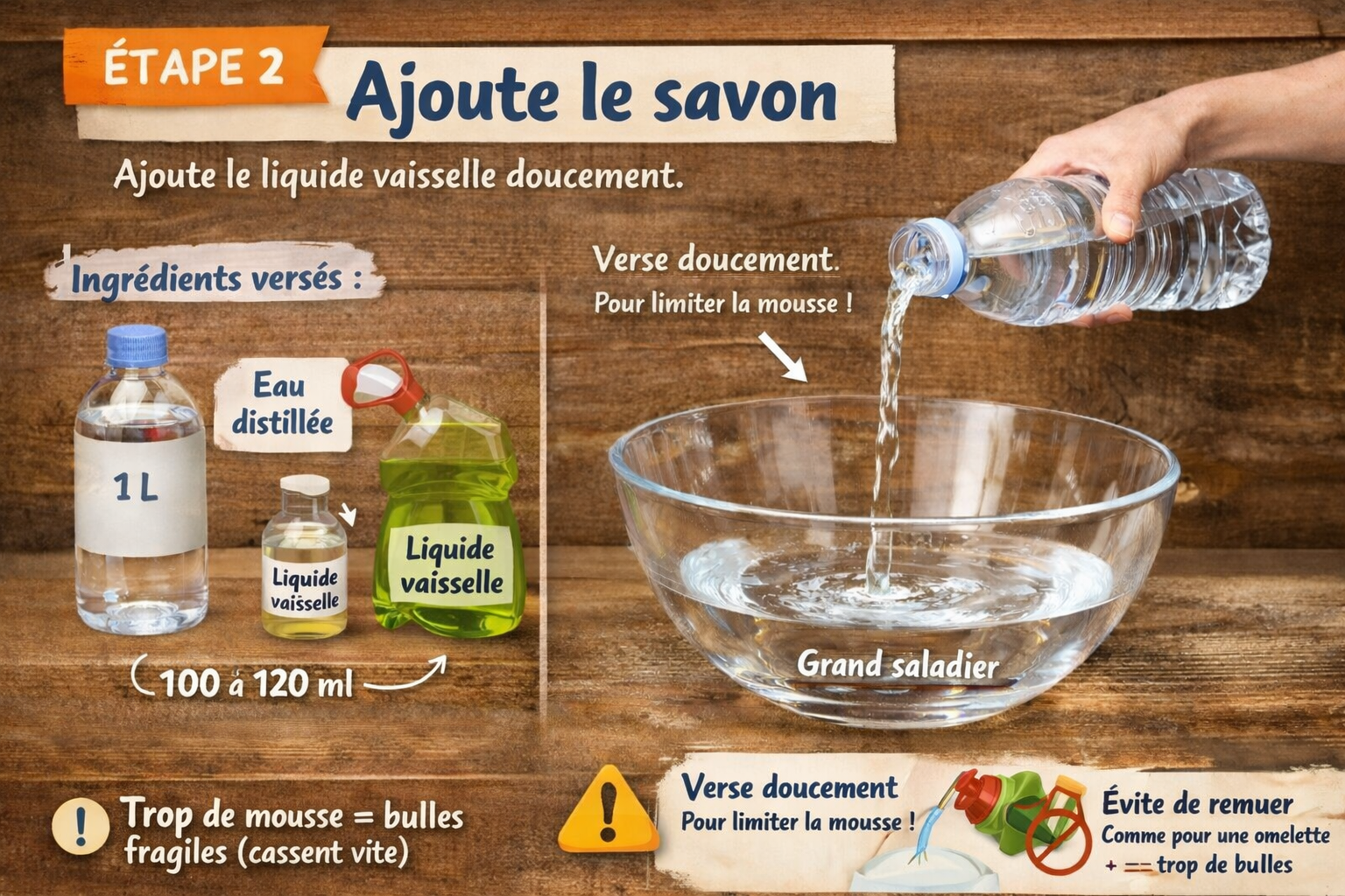 Repos du mélange de bulles de savon géantes