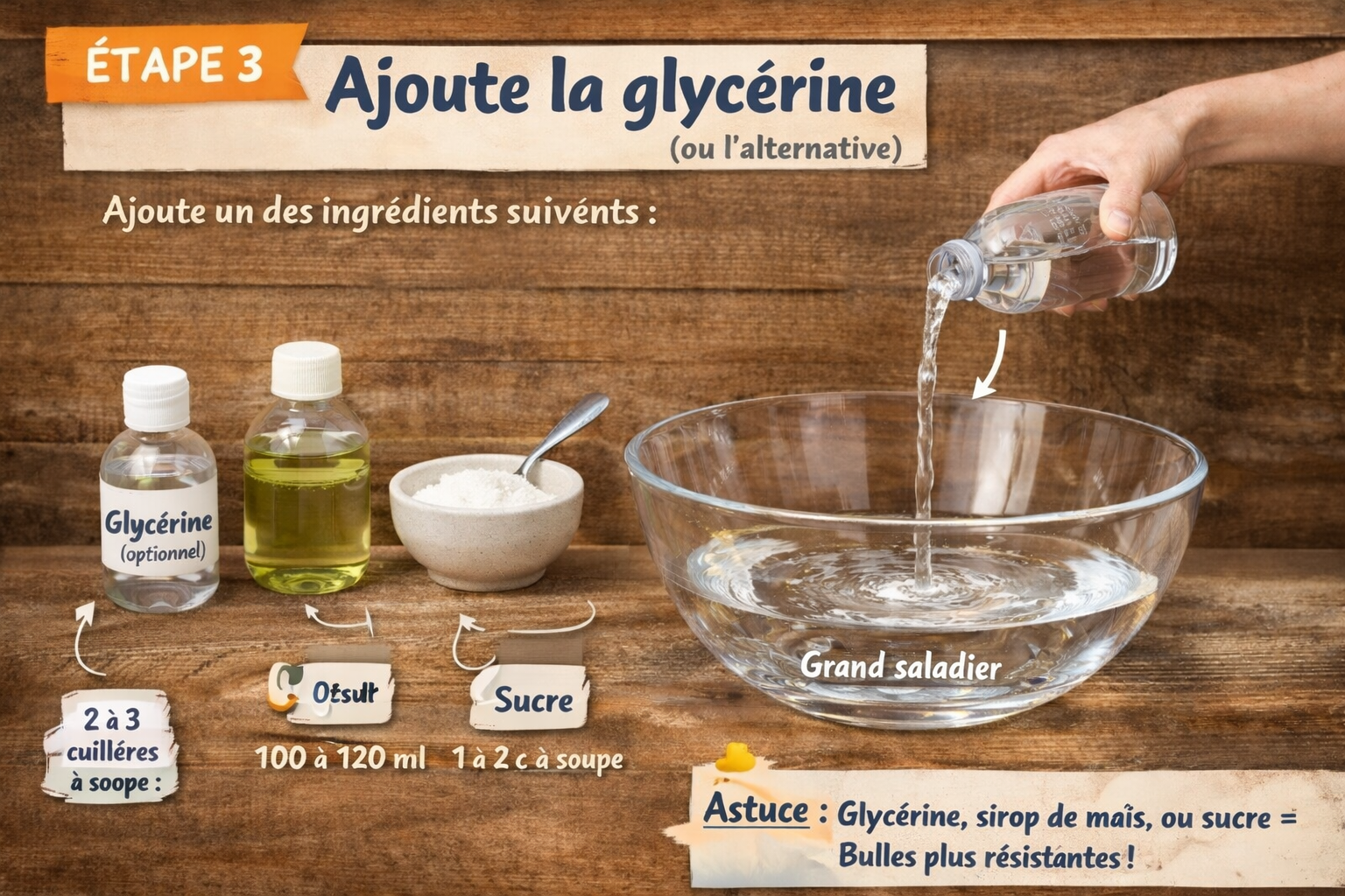 Outil maison pour bulles de savon géantes