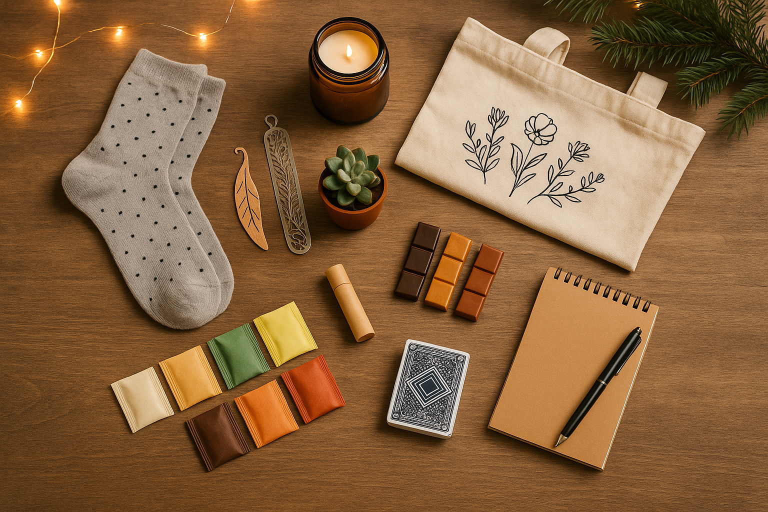 Sélection de cadeaux de Noël entre 10 et 25 euros, ambiance chaleureuse