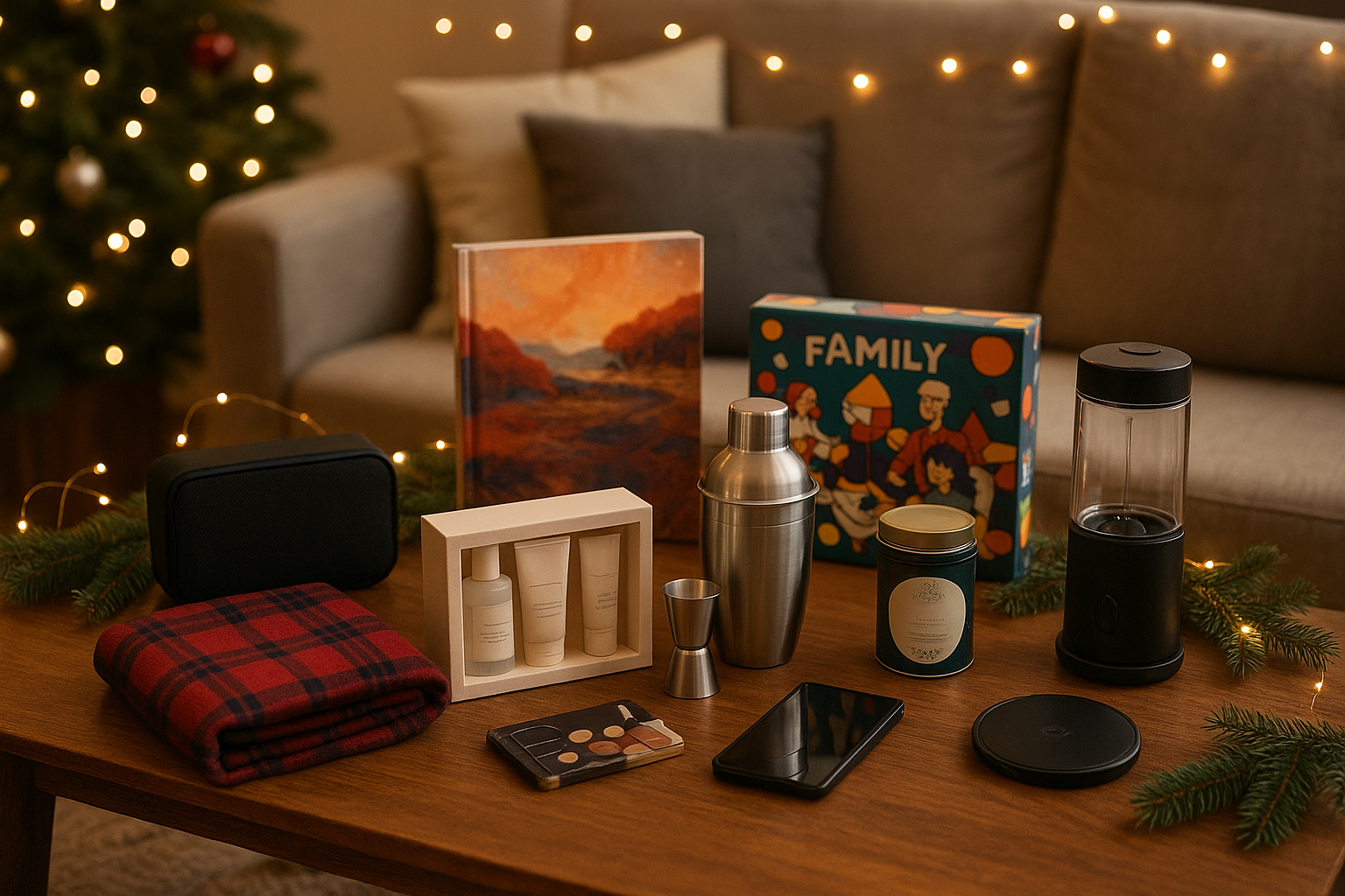 Cadeaux de Noël entre 50 et 100 euros, ambiance cosy et sapin