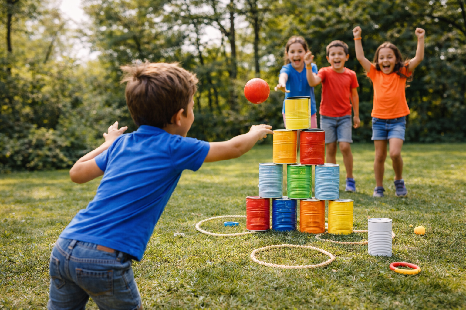 Chamboule-tout - olympiades à la maison
