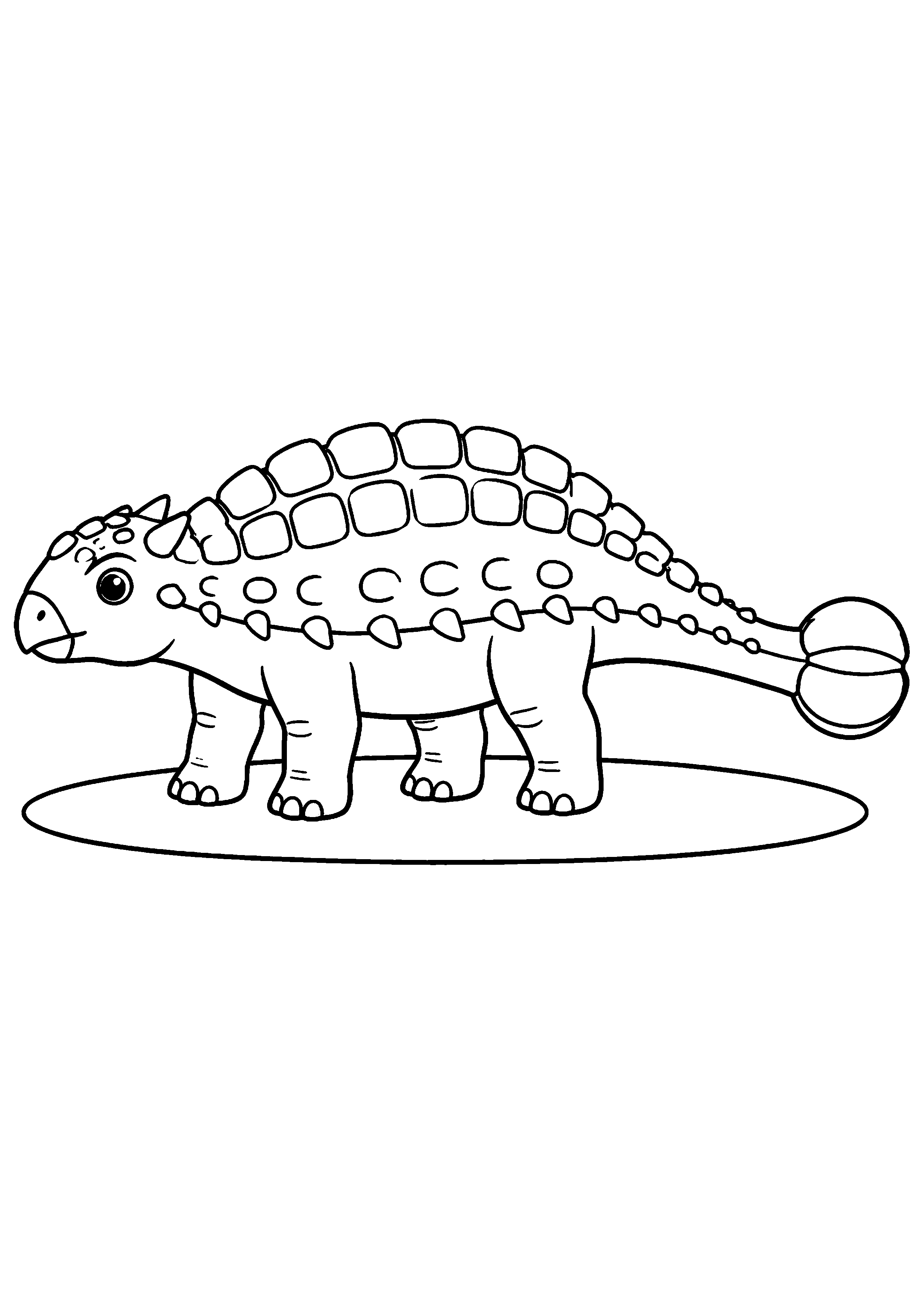Coloriage Ankylosaure