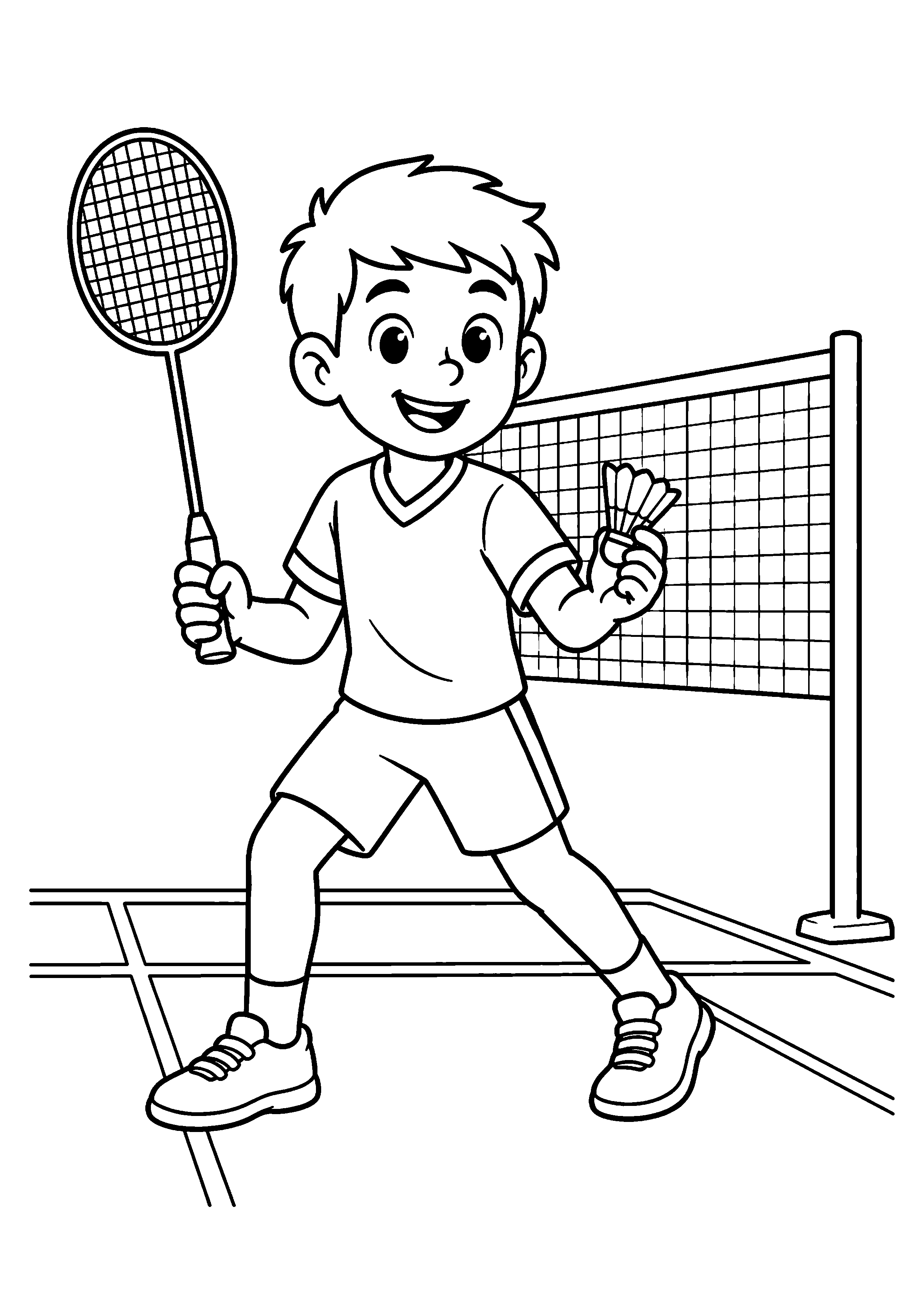 Coloriage Badminton